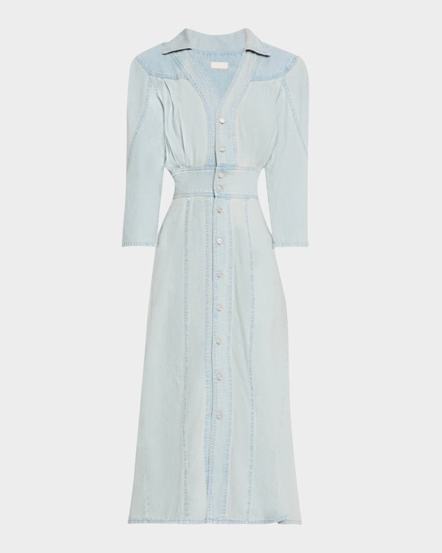 The Rhapsody High-Low Midi Denim Dress